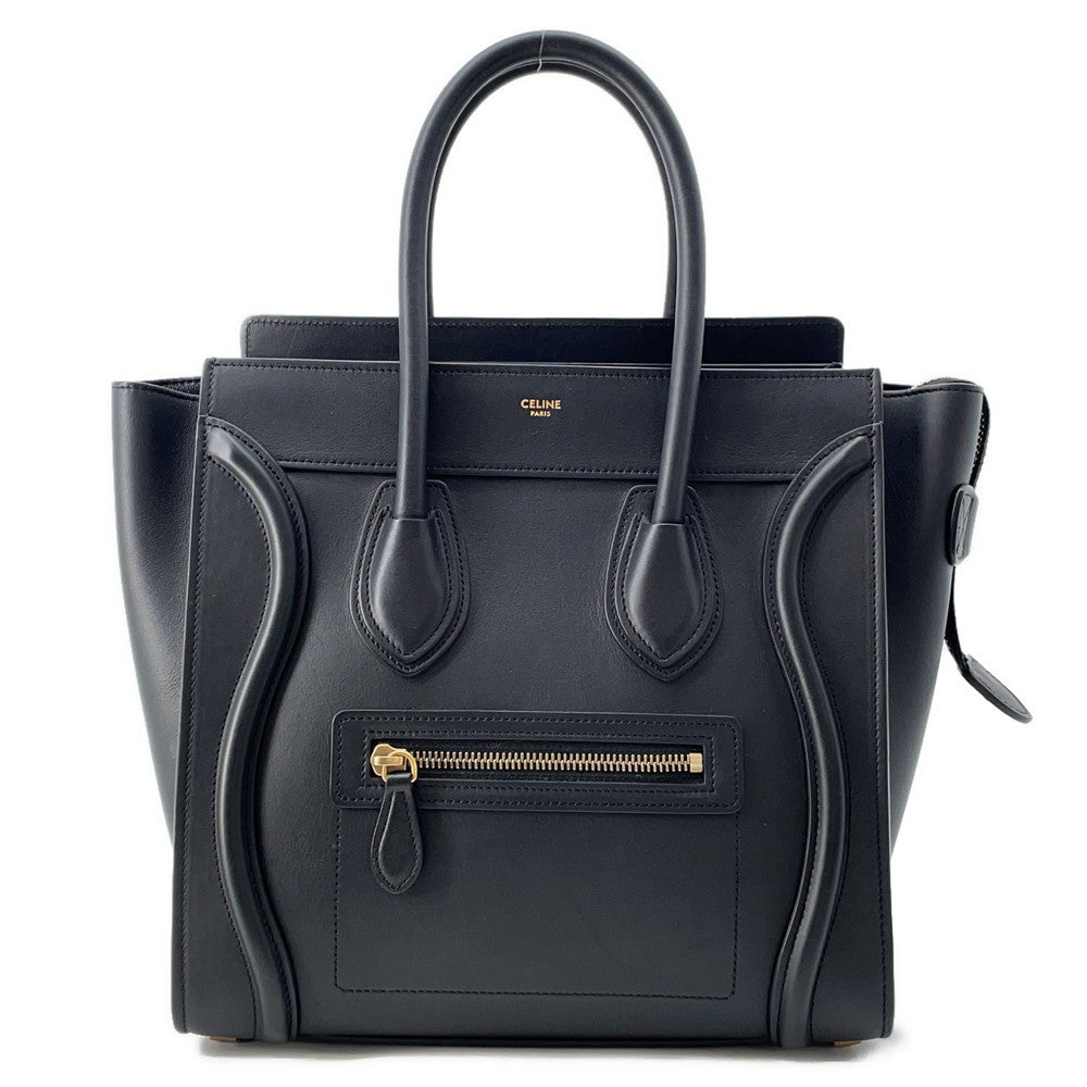 Luggage Shopper Size Micro Handbag Leather Black Travel Bag