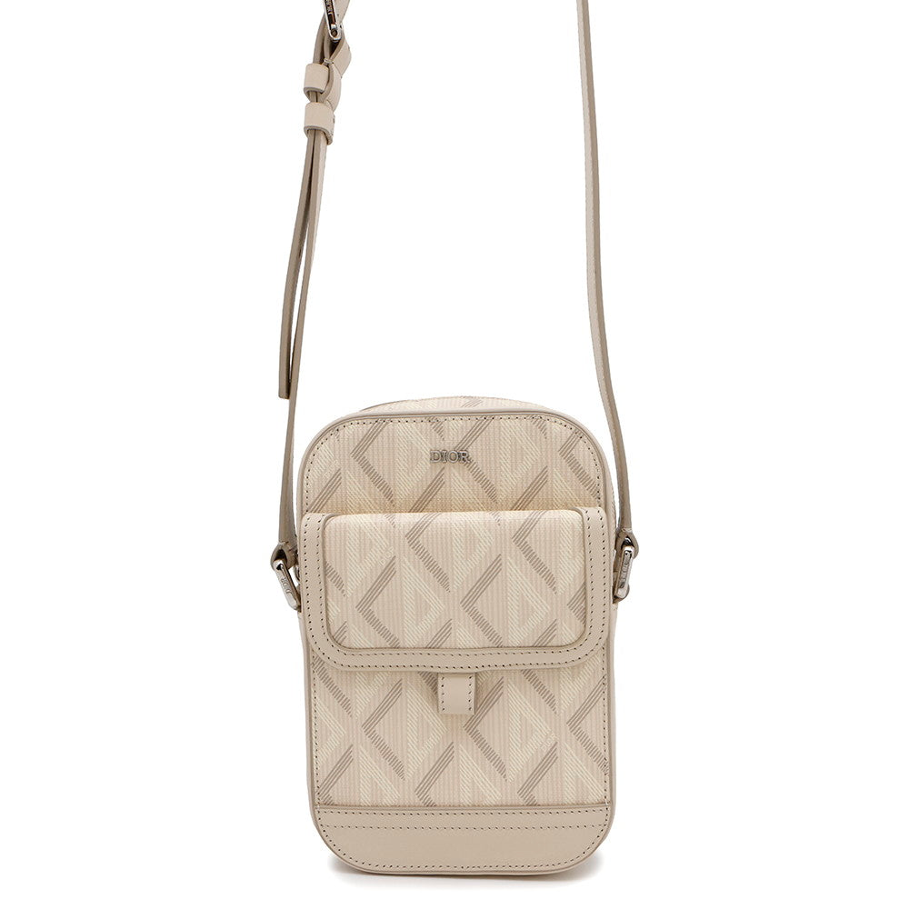 Dior Shoulder Bag Hit the Road Vertical Pouch CD Leather White