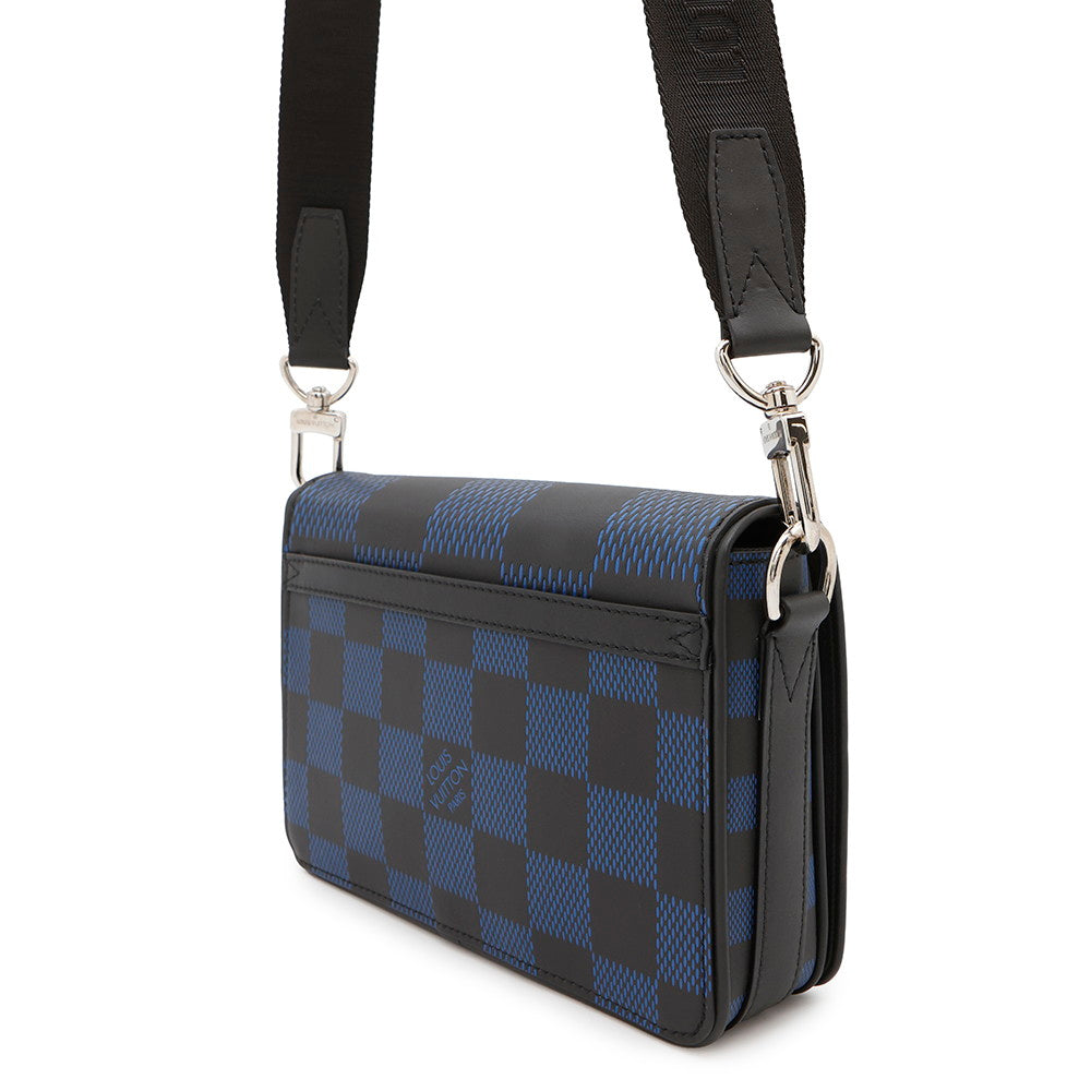 Louis Vuitton studio messenger BlueN50037 Infini3D Noir Damier Crossbody Bag