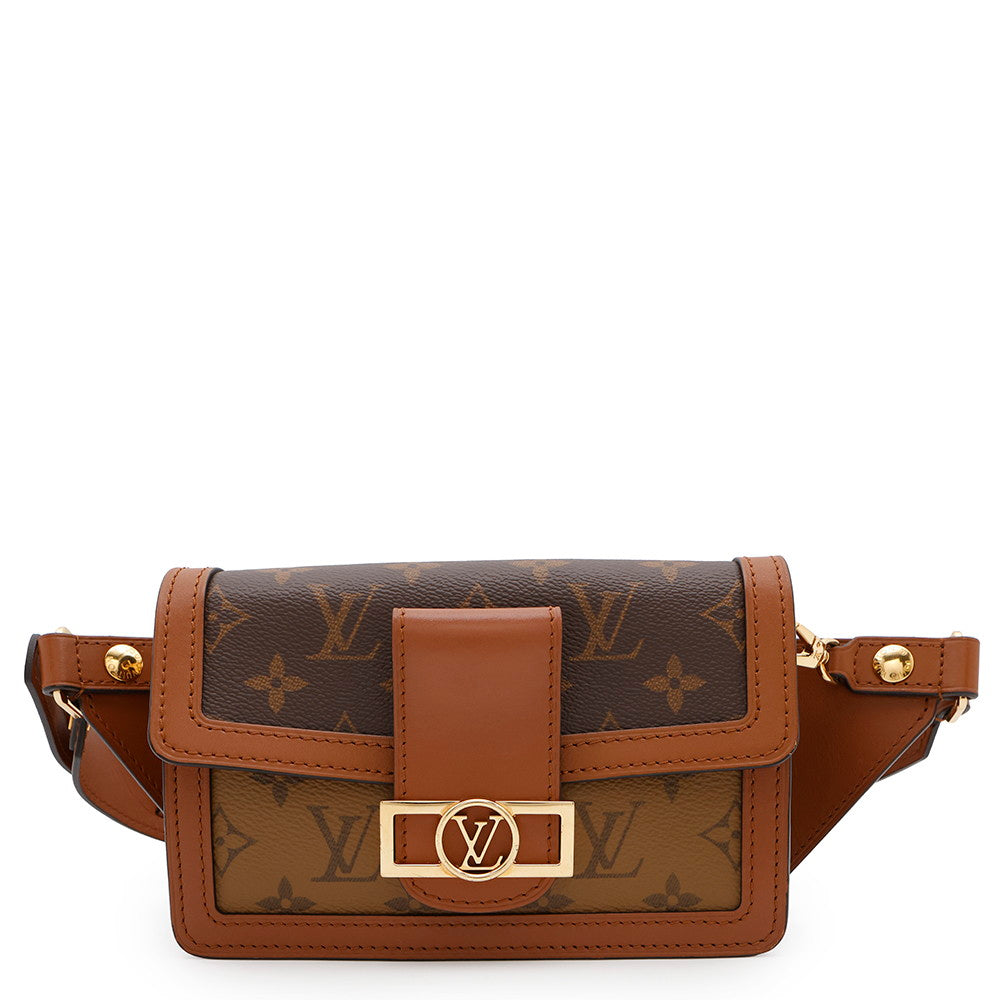 Louis Vuitton Bumbag・Dauphine NoirM44586 Reverse Monogram Canvas Handbag