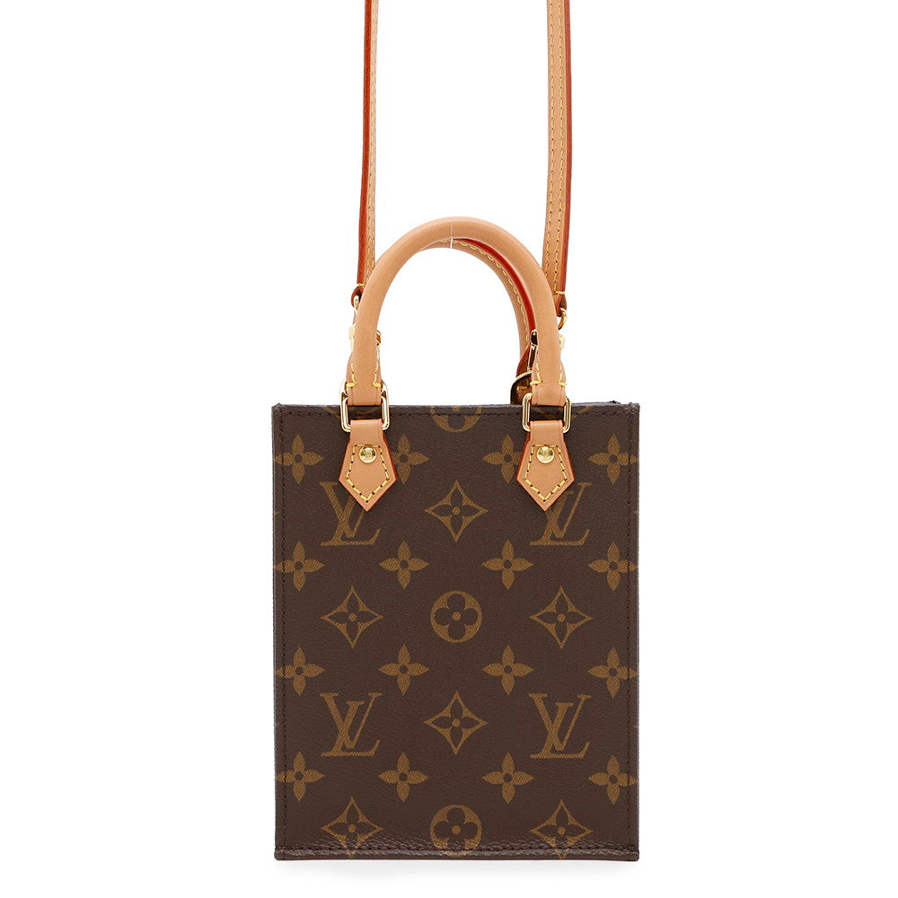 Louis Vuitton Petit Sac Plat BrownM69442 Monogram Handbag 2