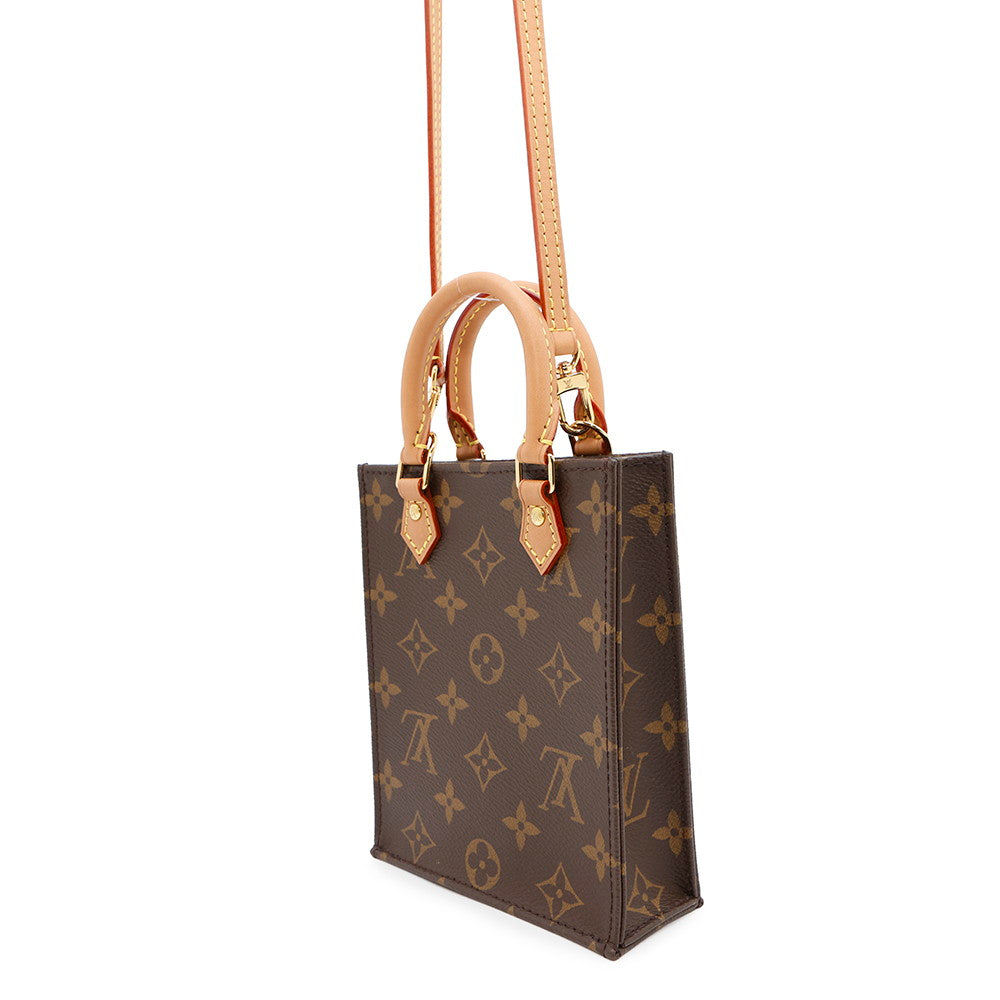Louis Vuitton Petit Sac Plat BrownM69442 Monogram Handbag 2