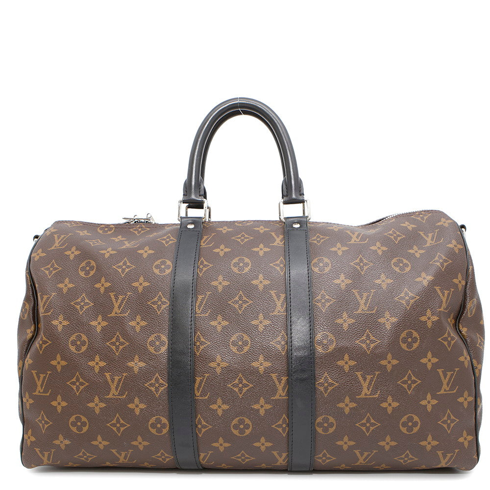 Louis Vuitton Keepall Bandouliere BrownM56711 Macassar Monogram Canvas Travel Bag