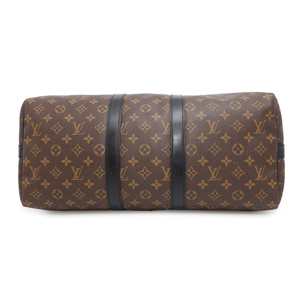 Louis Vuitton Keepall Bandouliere BrownM56711 Macassar Monogram Canvas Travel Bag