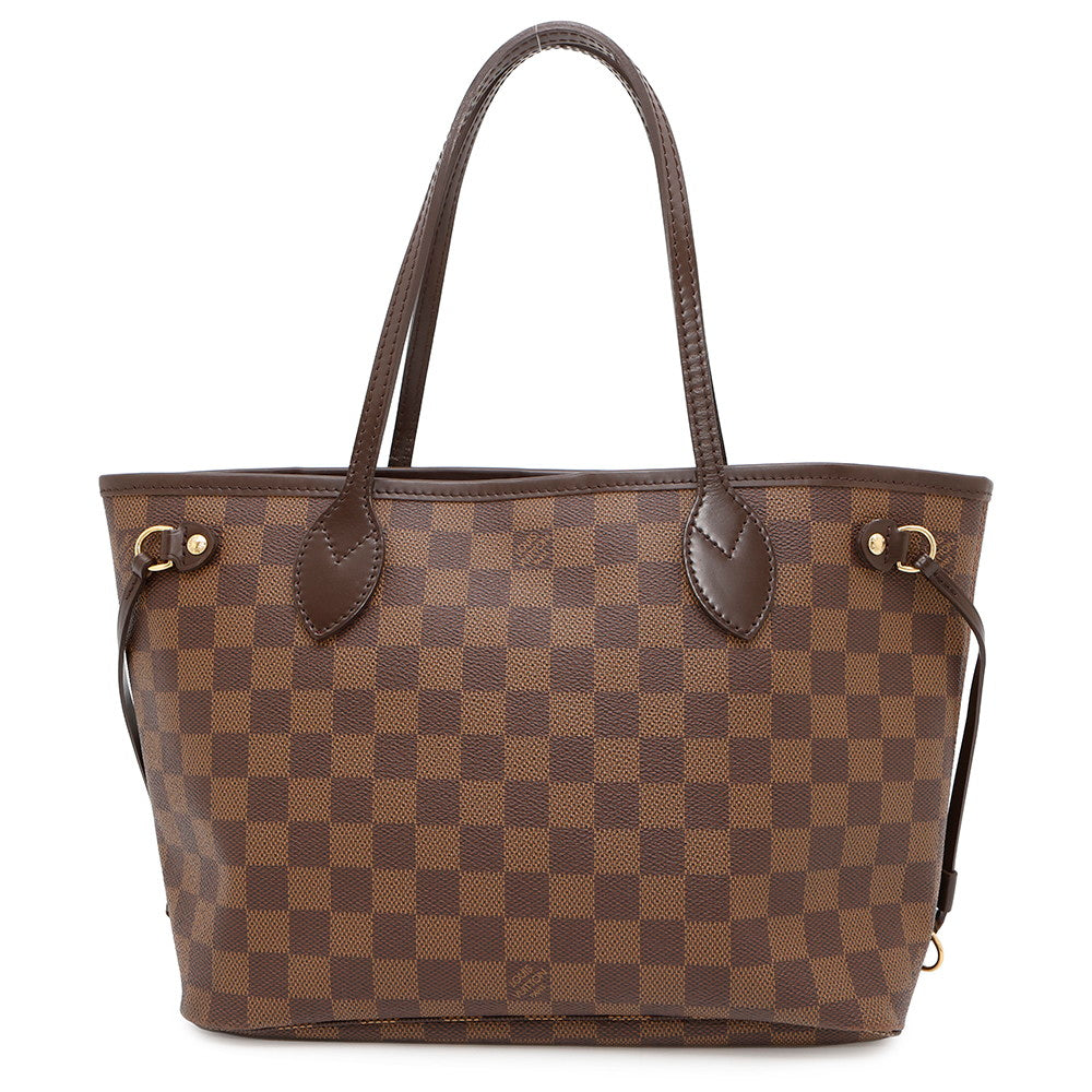 Louis Vuitton Neverfull RedN51109 Ebene Damier Canvas Tote Bag