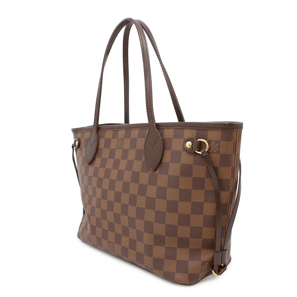 Louis Vuitton Neverfull RedN51109 Ebene Damier Canvas Tote Bag
