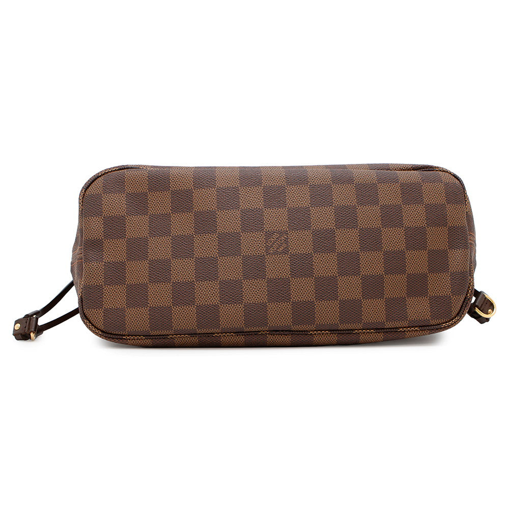 Louis Vuitton Neverfull RedN51109 Ebene Damier Canvas Tote Bag