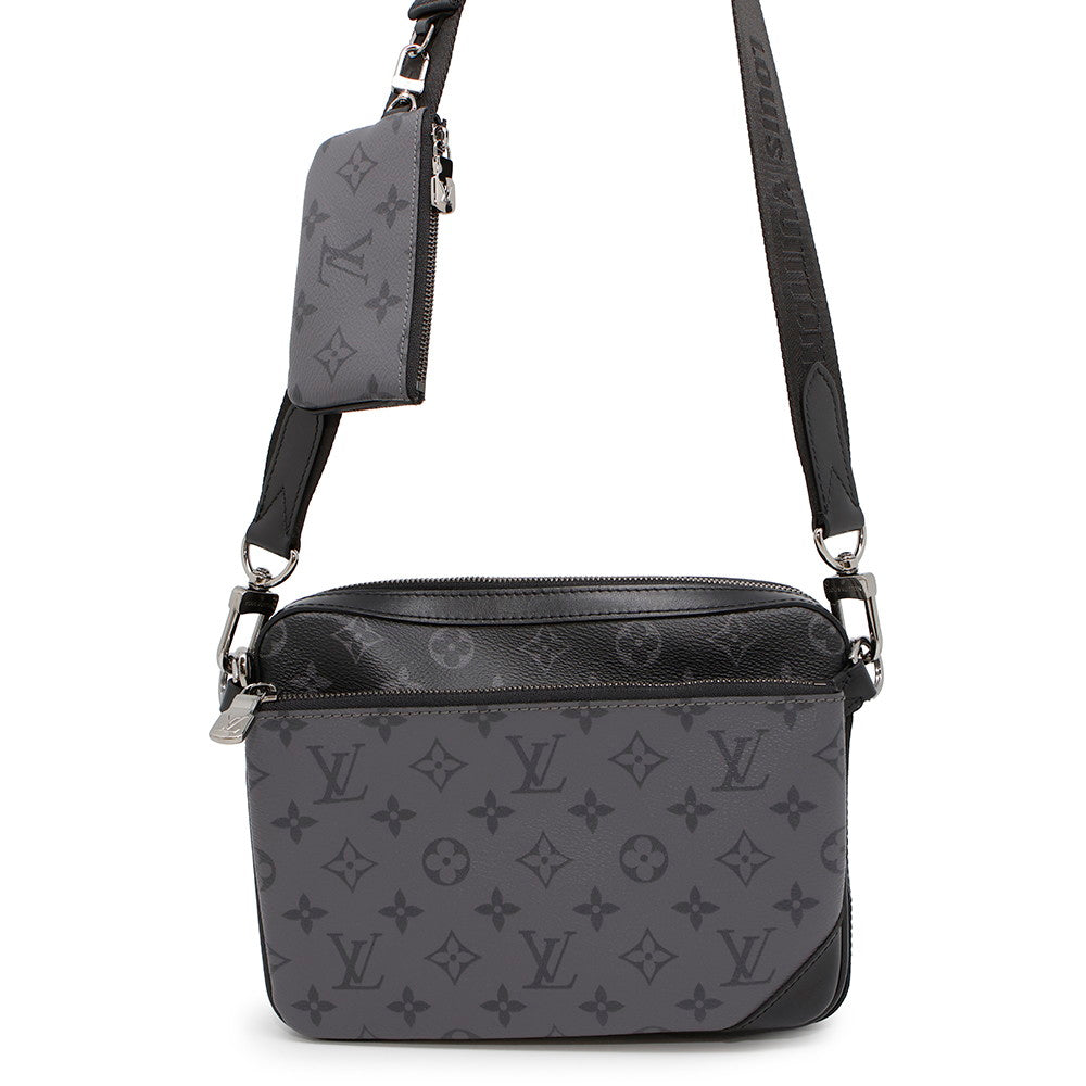Louis Vuitton Trio Messenger NoirM69443 Eclipse Reverse Monogram Crossbody Bag