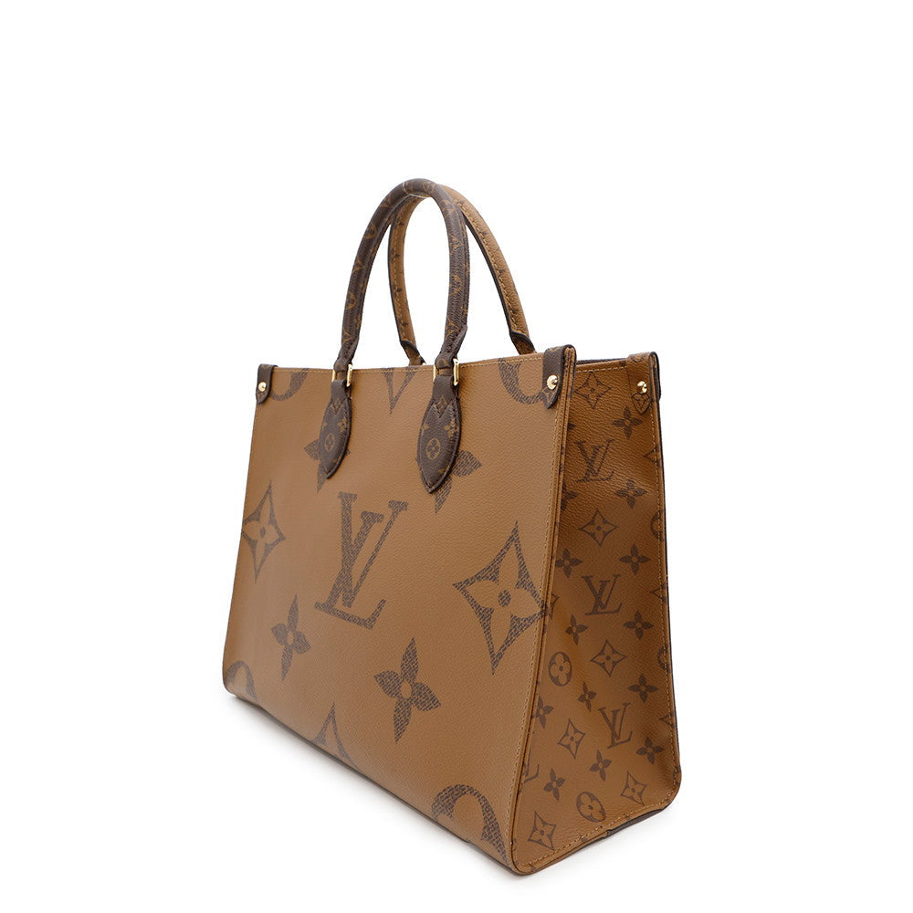 Louis Vuitton Onthego RedM45321 Reverse Giant Monogram Canvas Handbag