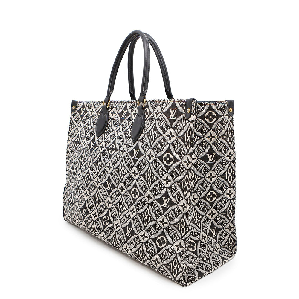 Louis Vuitton Onthego NoirM57207 Jacquard Monogram Handbag