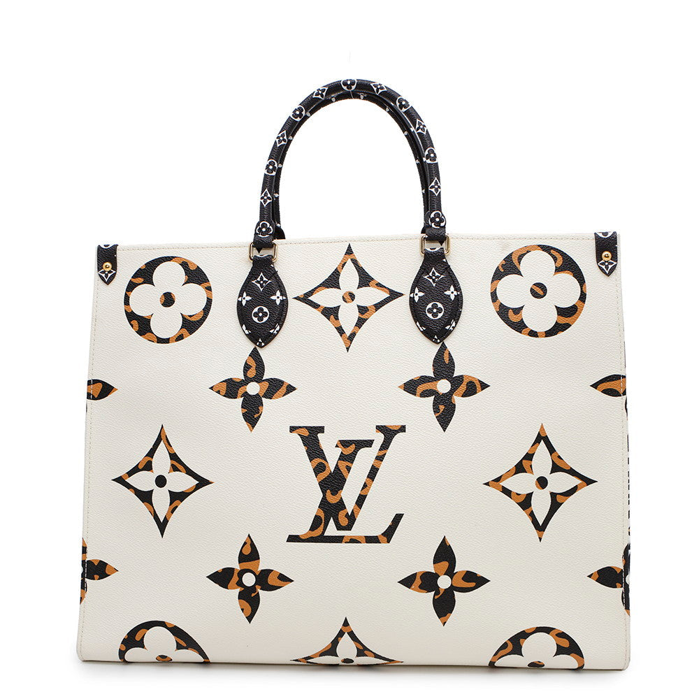 Louis Vuitton Onthego IvoireM44675 Jungle Monogram Handbag