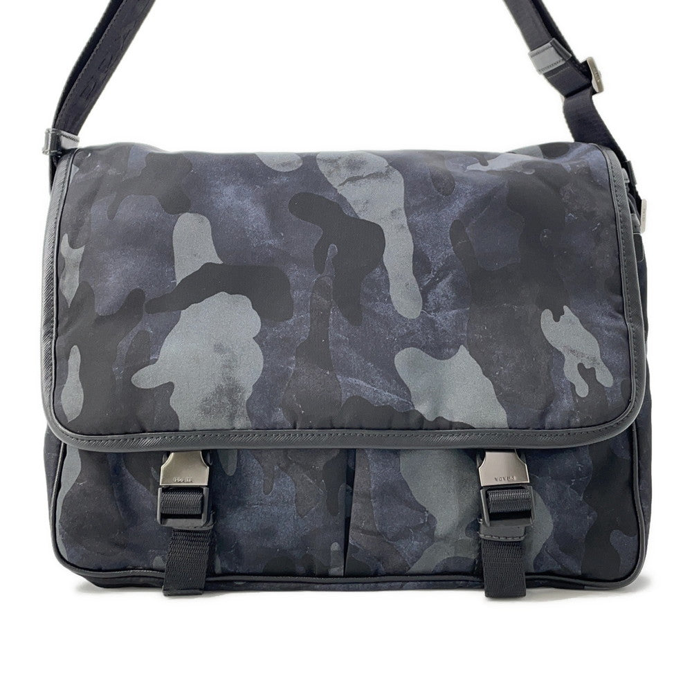 Prada Shoulder Bag ?Messenger bag BlackVA0768 Leather Nylon