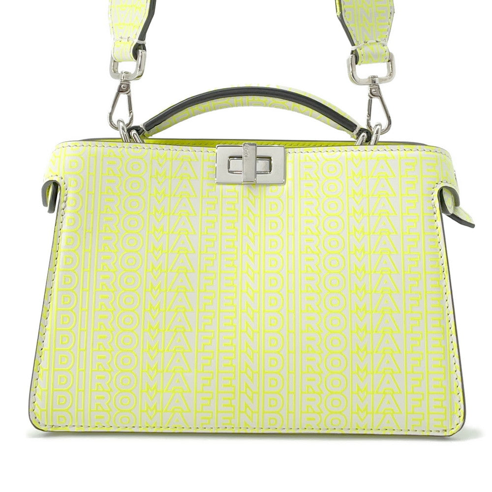 Fendi Marc Jacobs Collaboration Peekaboo Cross Yellow7Va582 Handbag Leather Travel Bag