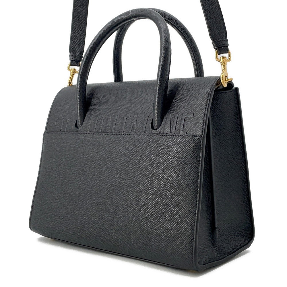Dior Montaigne Saint Honore Way Handbag Size Leather Black Travel Bag