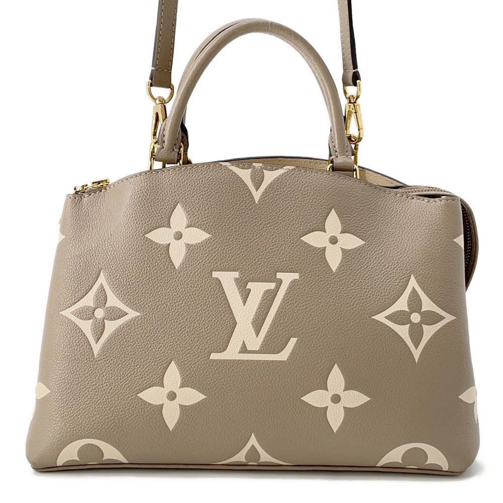 Louis Vuitton Petit Palais Tourterelle ClaimsM58914 Bicolor Monogram Empreinte Leather Handbag