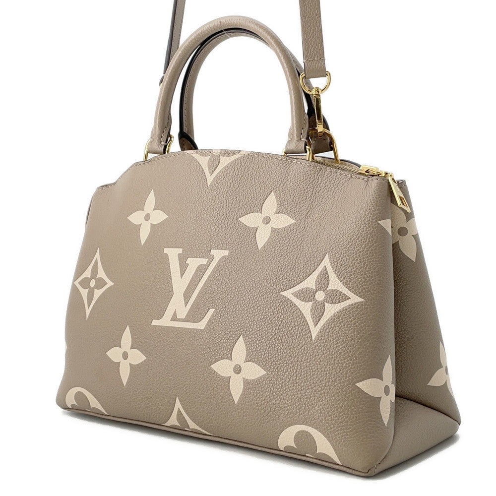 Louis Vuitton Petit Palais Tourterelle ClaimsM58914 Bicolor Monogram Empreinte Leather Handbag