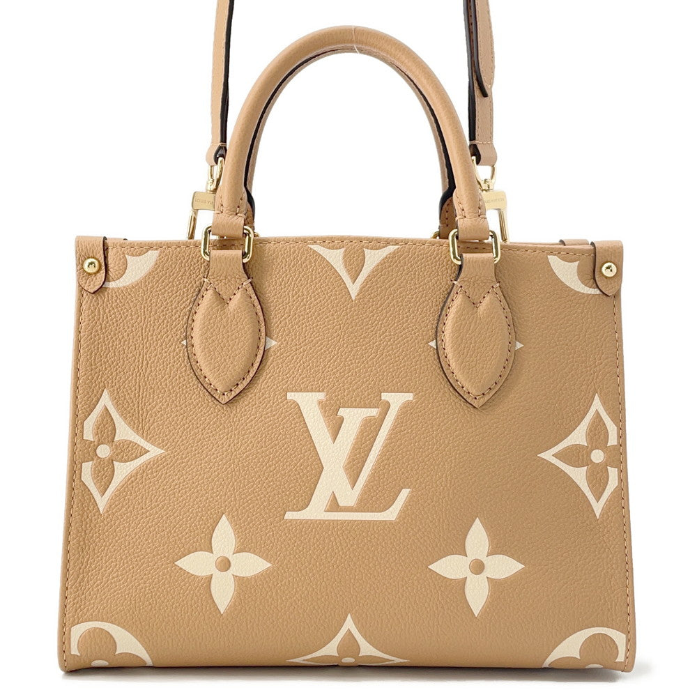 Louis Vuitton Onthego Arizona ClaimM12513 Bicolor Monogram Empreinte Leather Handbag