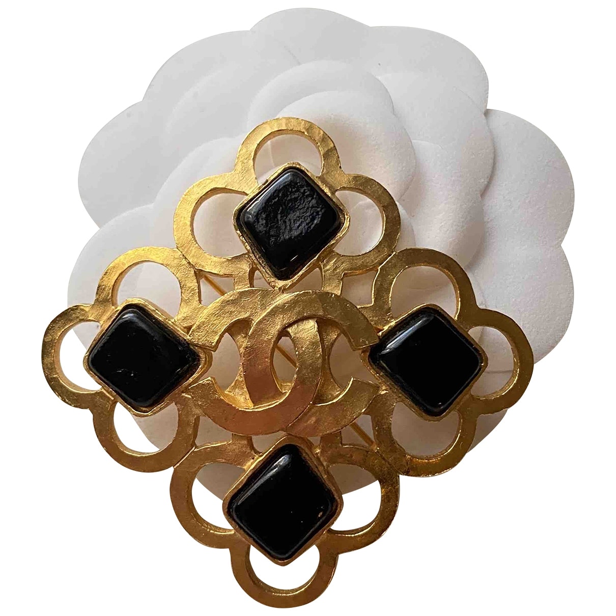 Chanel Cc Gold Gold And Steel Pins & Brooches