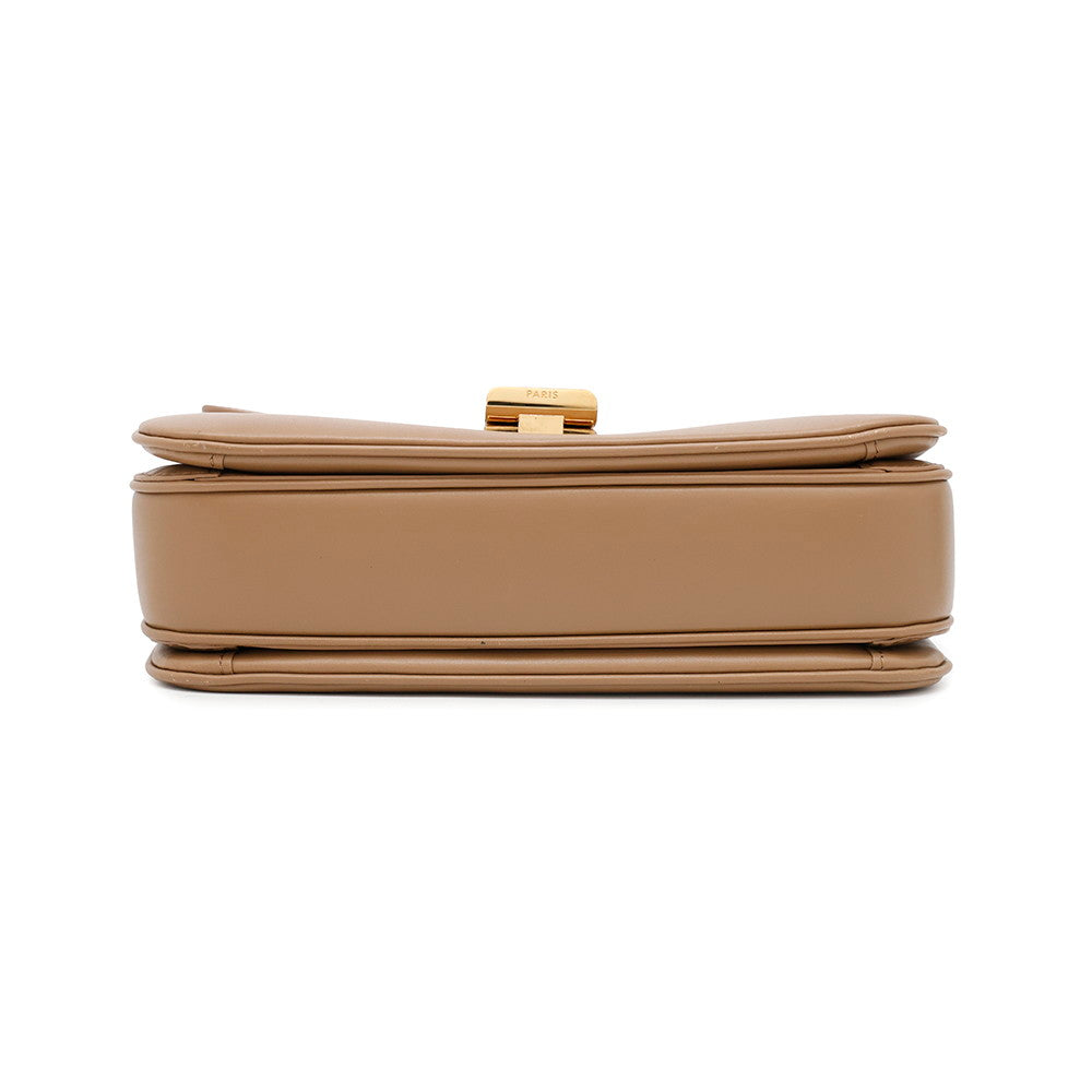 Cmedium Chainshoulder Calf Handbag Leather Beige Shoulder Bag