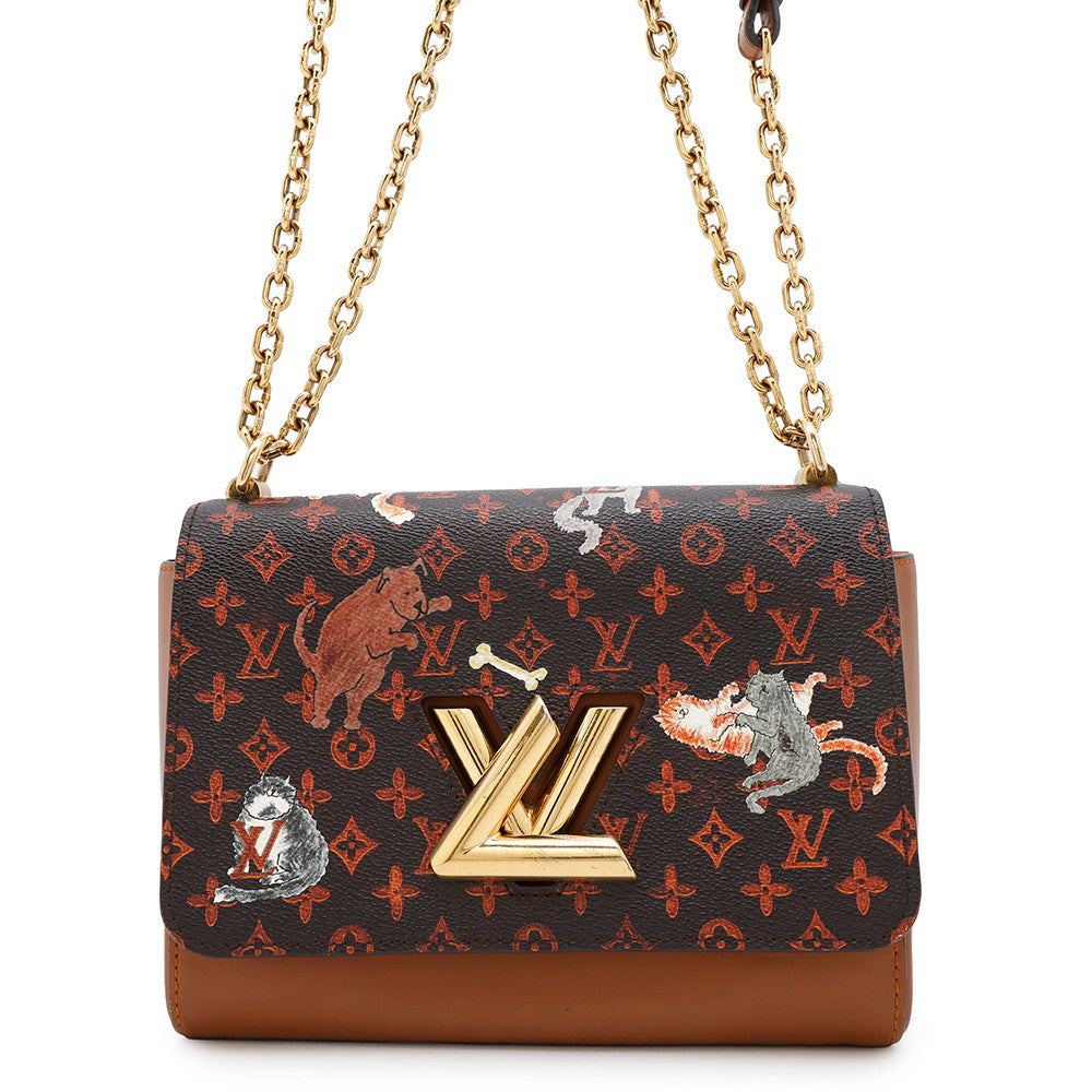 Louis Vuitton Sac Twist OrangeM44408 ・Catogram Monogram MM Handbag