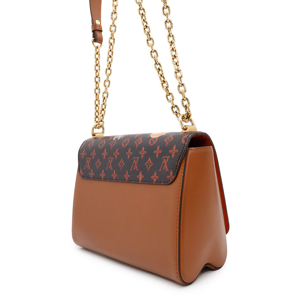 Louis Vuitton Sac Twist OrangeM44408 ・Catogram Monogram MM Handbag