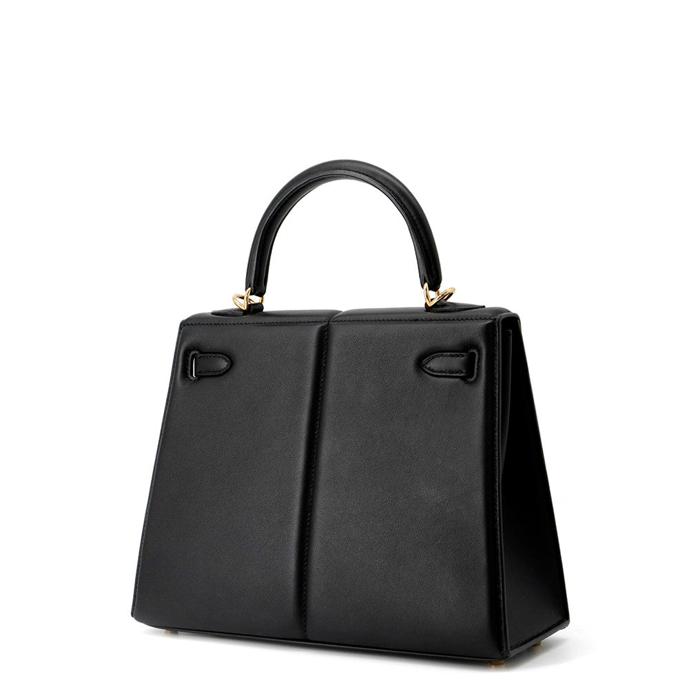 Kelly Padett Swift Size Handbag Leather Black Travel Bag