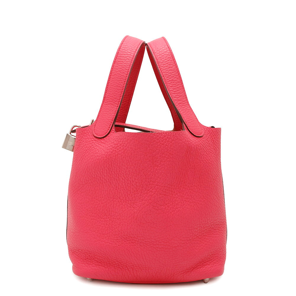 Picotin Lock Rose Extreme Taurillon Clemence Size Travel Bag