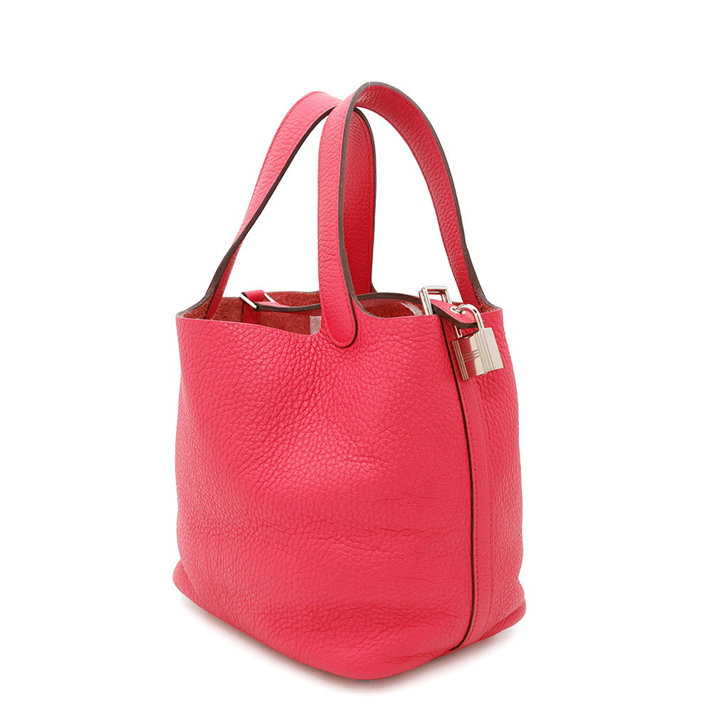 Picotin Lock Rose Extreme Taurillon Clemence Size Travel Bag