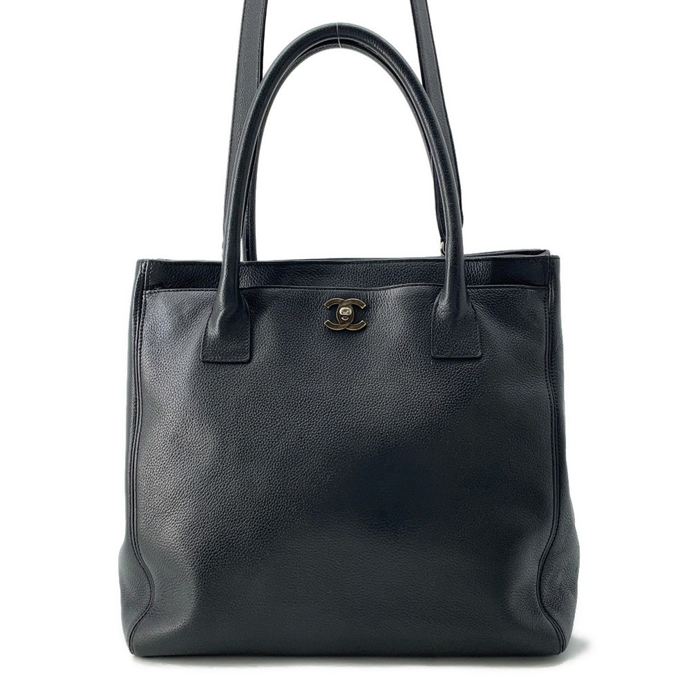 Chanel Executive 2WAY Black Leather Tote Bag