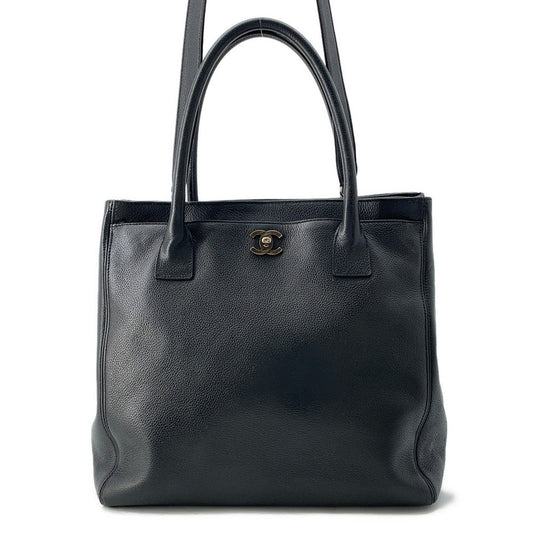 Chanel Executive 2WAY Black Leather Tote Bag