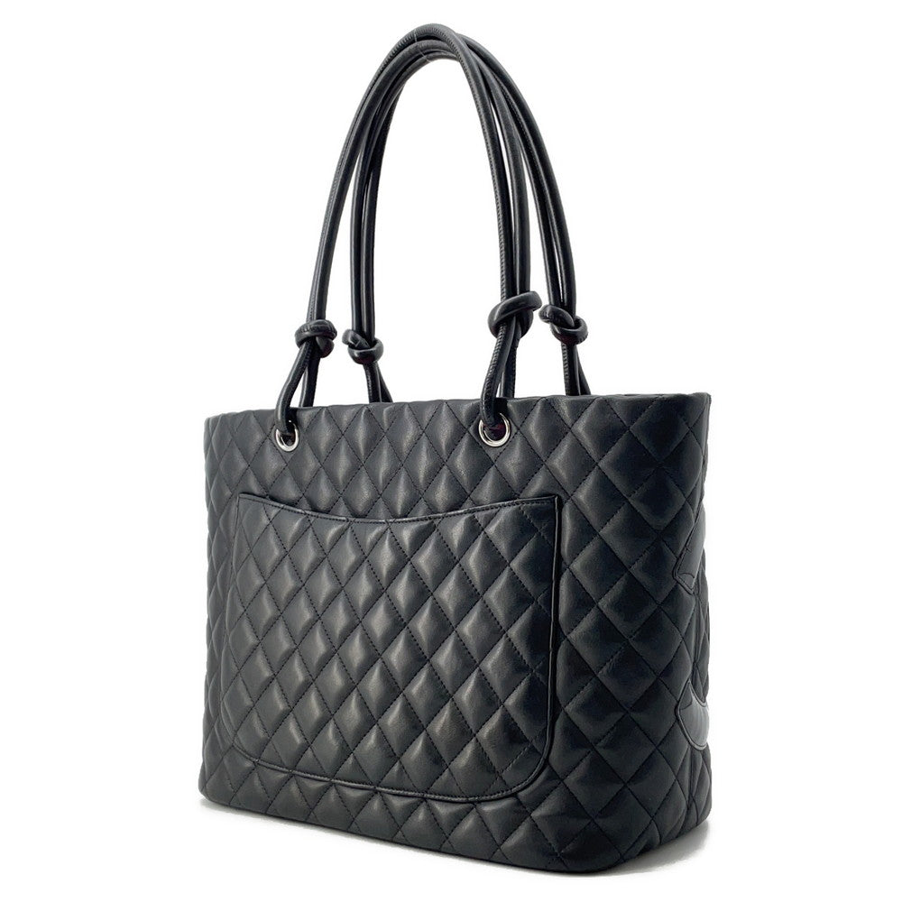 Chanel Cambon line BlackA25169 Patent Leather Tote Bag