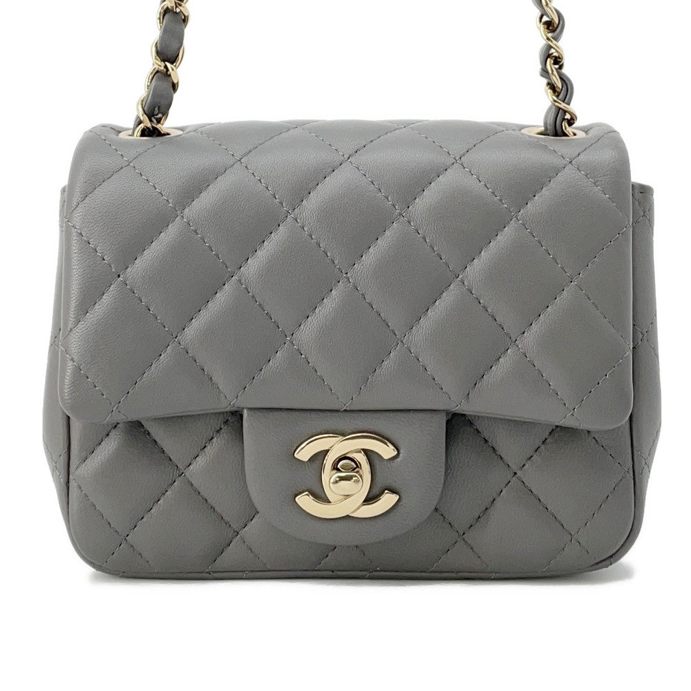 Chanel Matelasse ChainShoulder GrayA35200 Lambskin Shoulder Bag