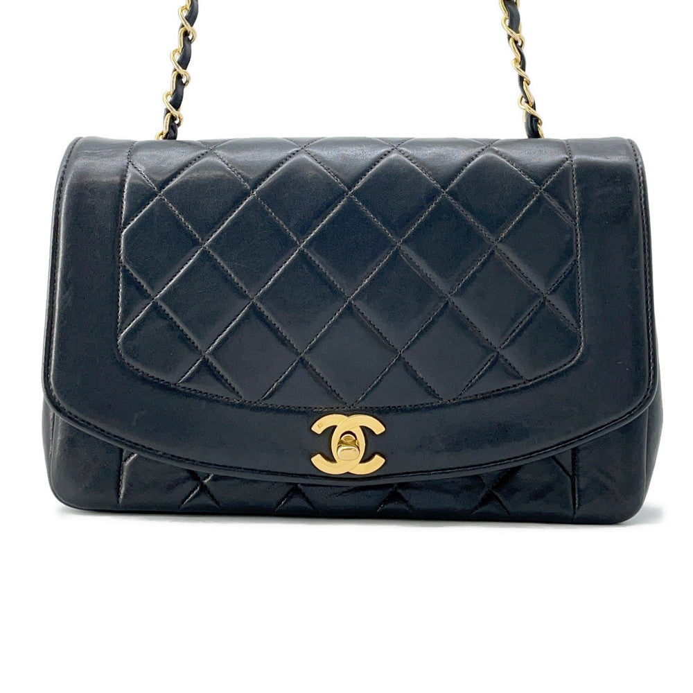 Chanel Diana ChainShoulder Lambskin Black Shoulder Bag