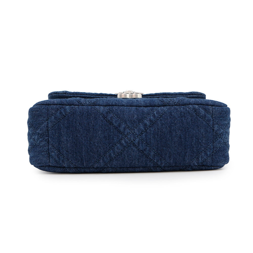 Chanel CHANEL19 ChainShoulder BlueAS1160 Denim Shoulder Bag