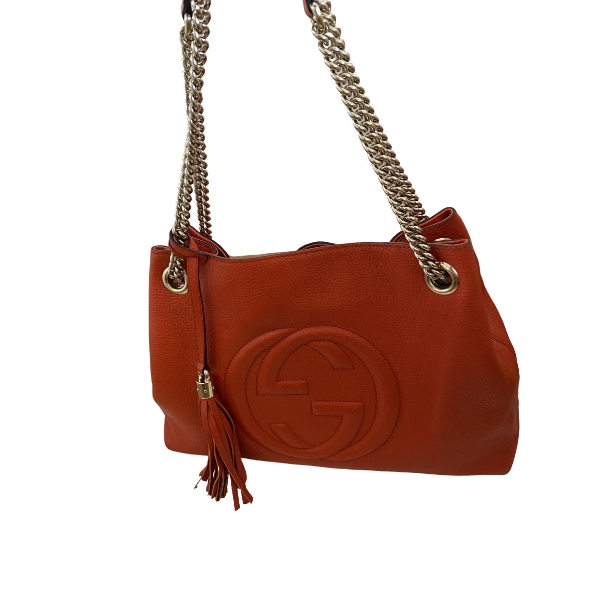 Gucci soho orange leather handbag