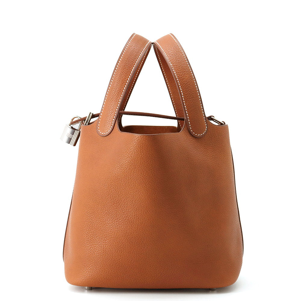 Picotin Lock Fauve Barenia Fauve Size Pm Leather Travel Bag