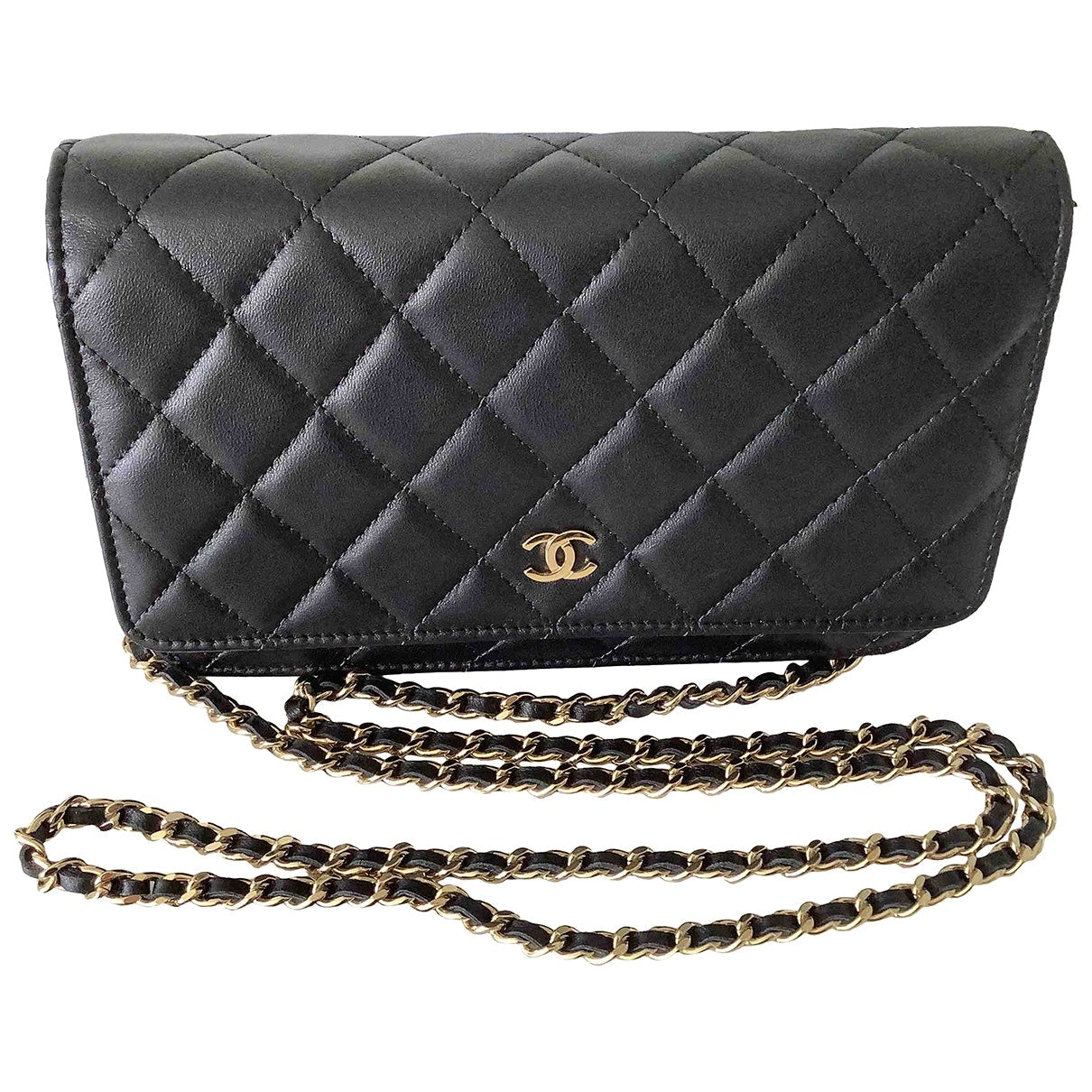Chanel Wallet on Chain Black Leather Handbag