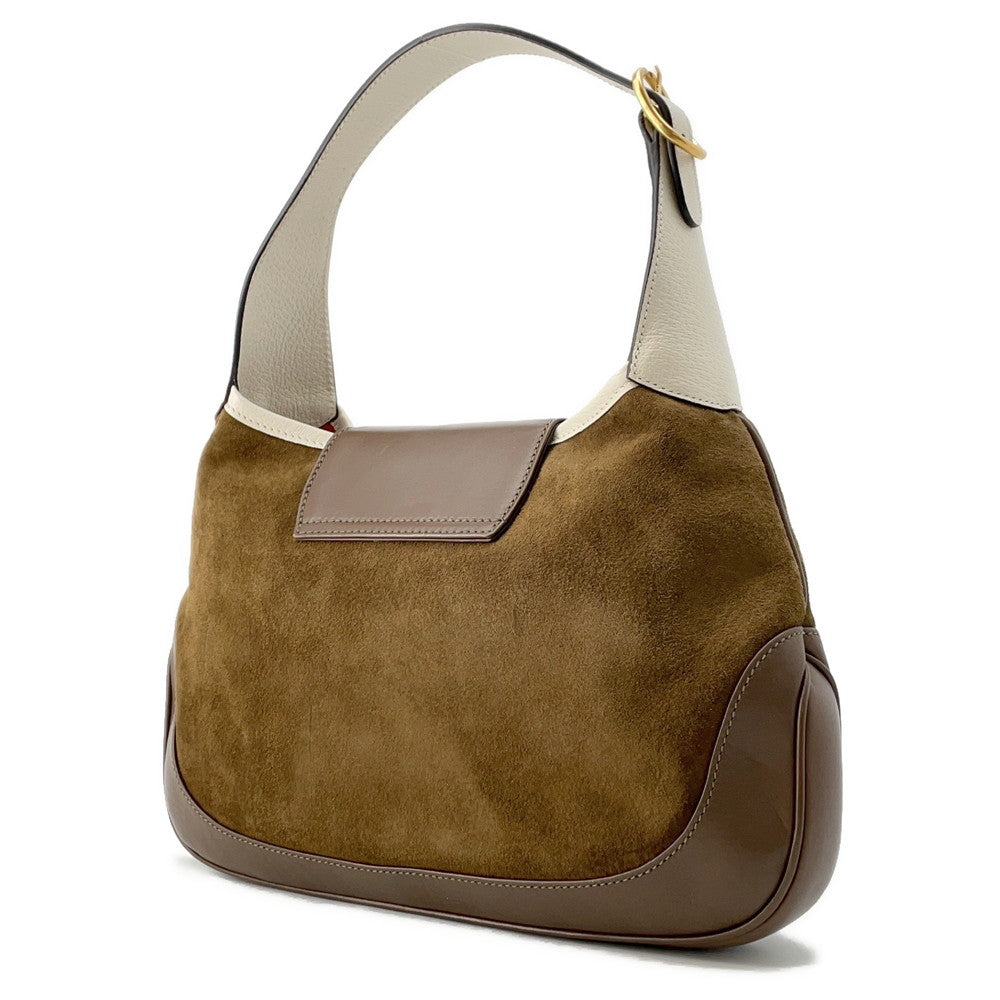 Gucci Jackie Leather Suede Brown Shoulder Bag