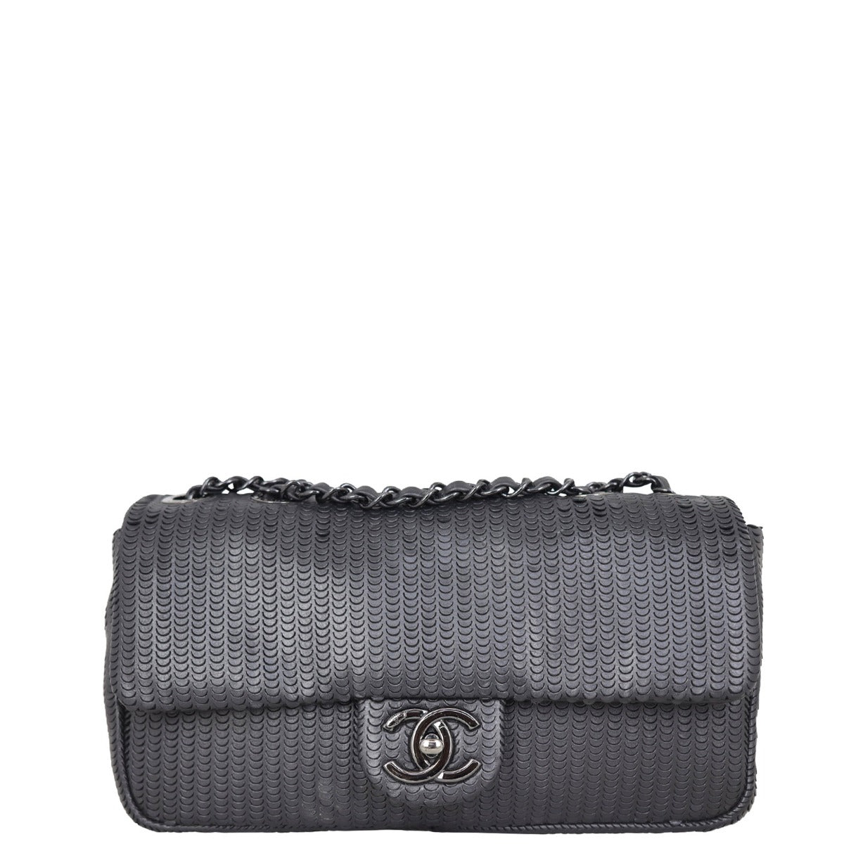 Chanel CC Laser Cut Bag Flap Handbag