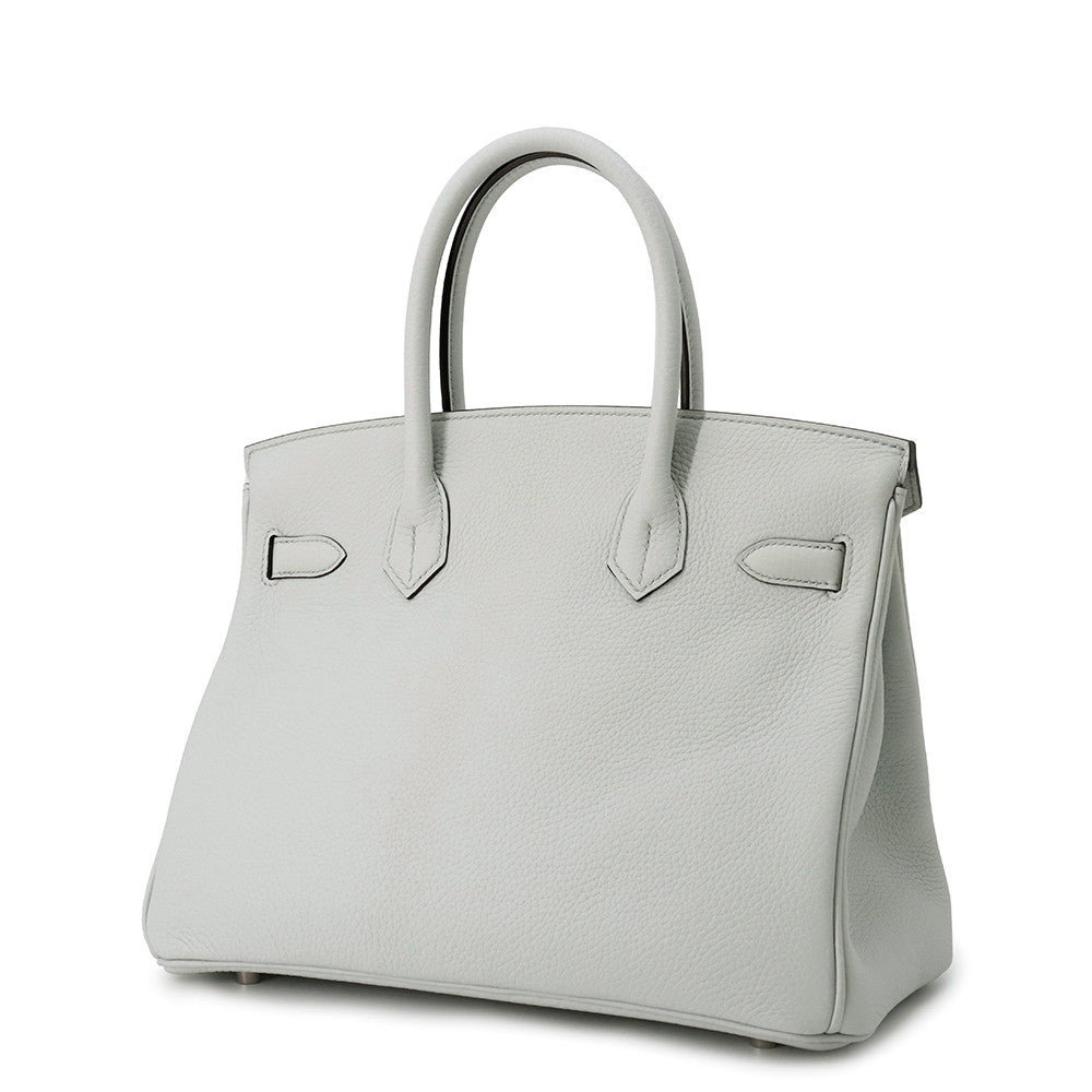 Birkin Pale Taurillon Clemence Size Handbag Blue Travel Bag