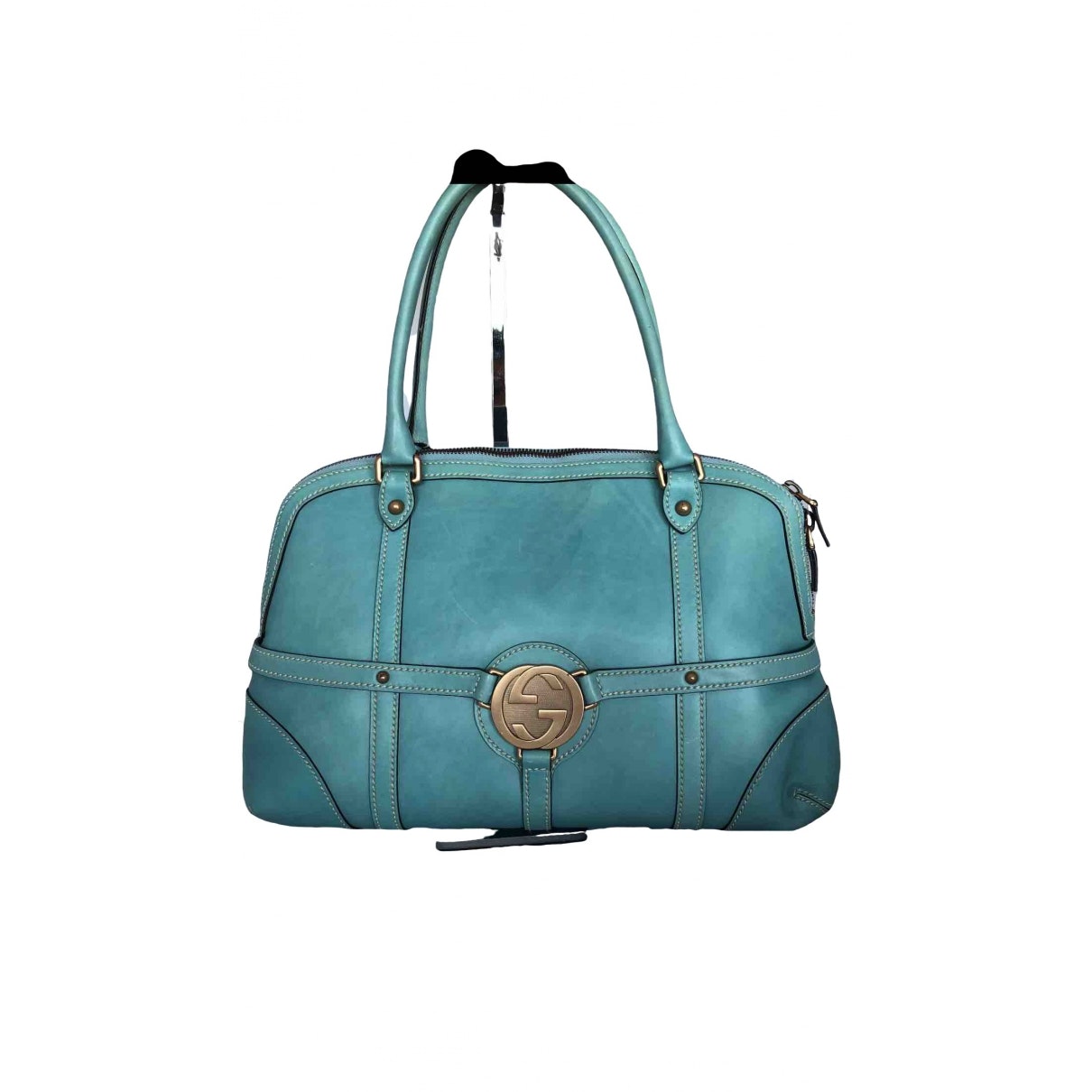 Gucci turquoise leather handbag