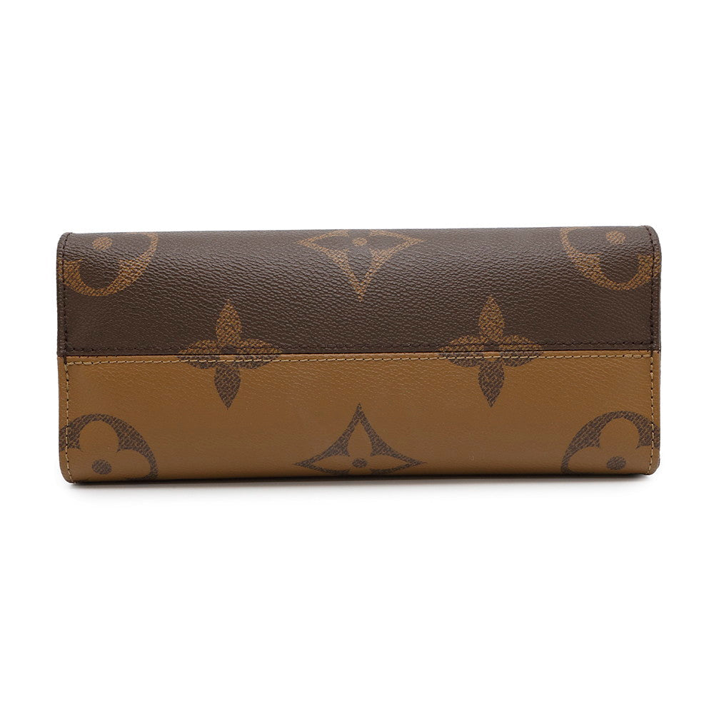 Louis Vuitton Onthego RedM46373 Reverse Giant Monogram Canvas Handbag 4