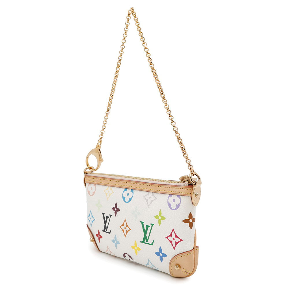 Louis Vuitton Pochette・Milla BlancM60096 ・ Monogram Multicolor Clutch Bag