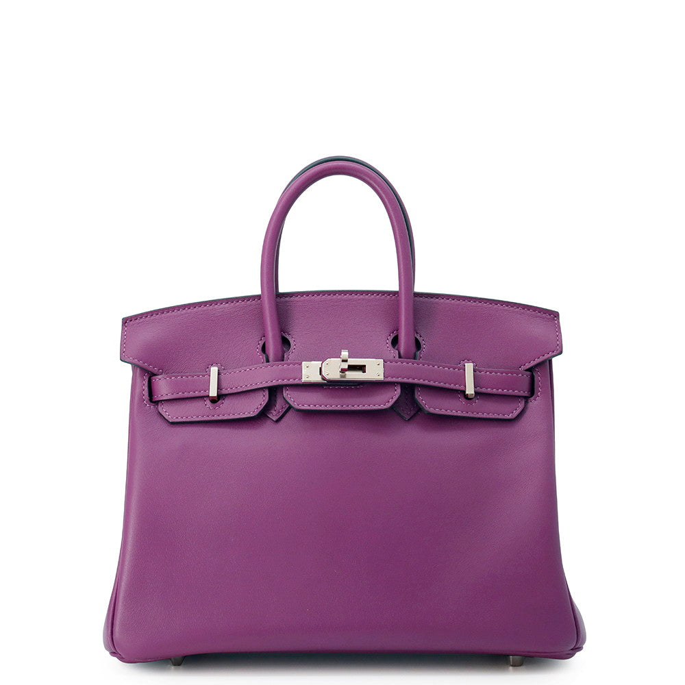 Birkin Anemone Swift Size Handbag Leather Travel Bag