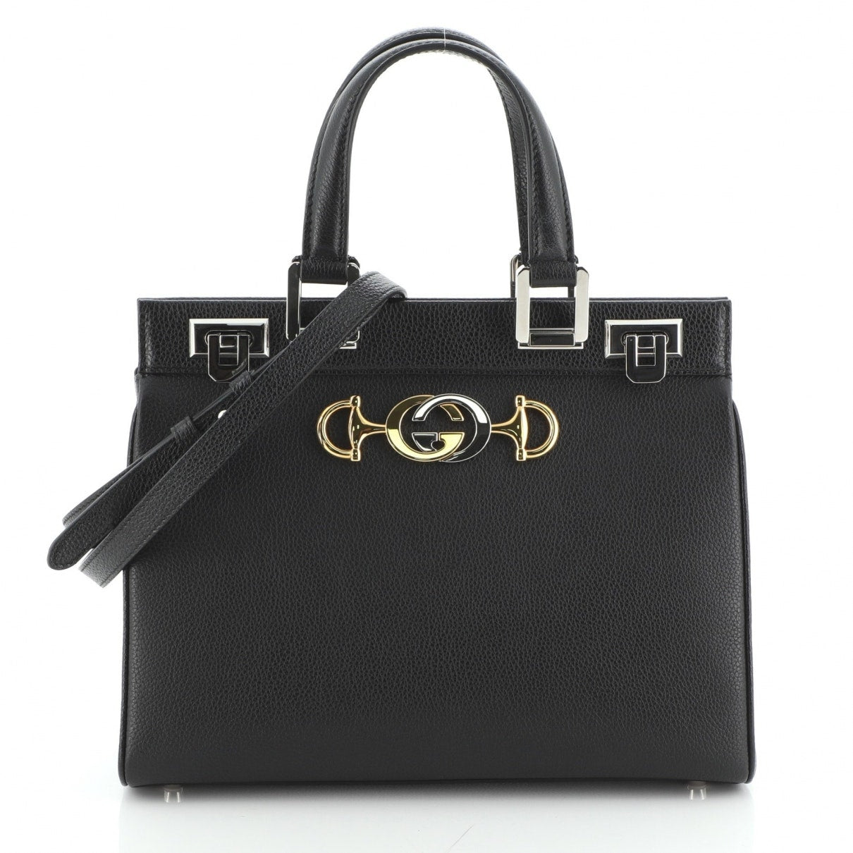 Gucci zumi black leather handbag