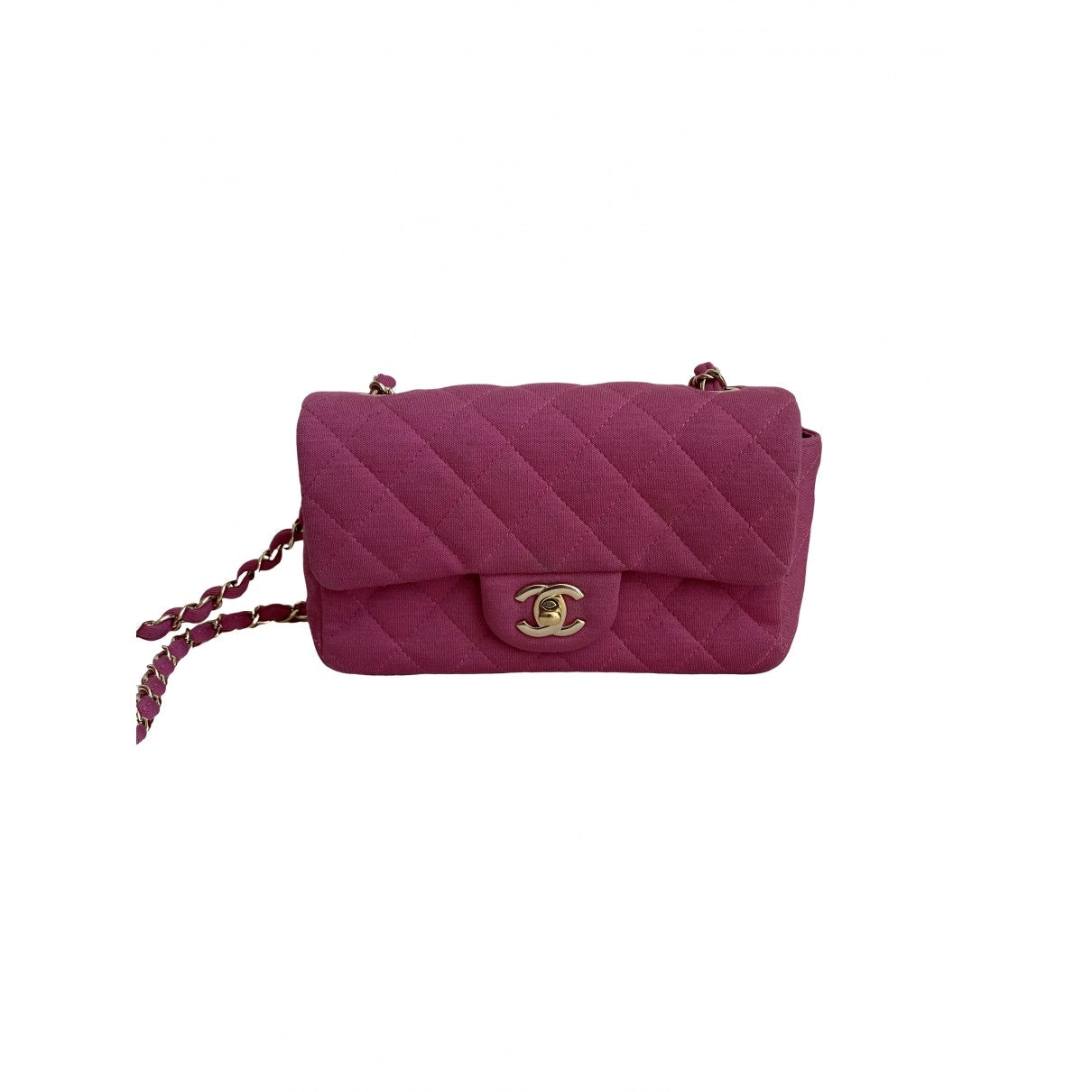 Chanel Timeless/classique Pink Cloth Handbag