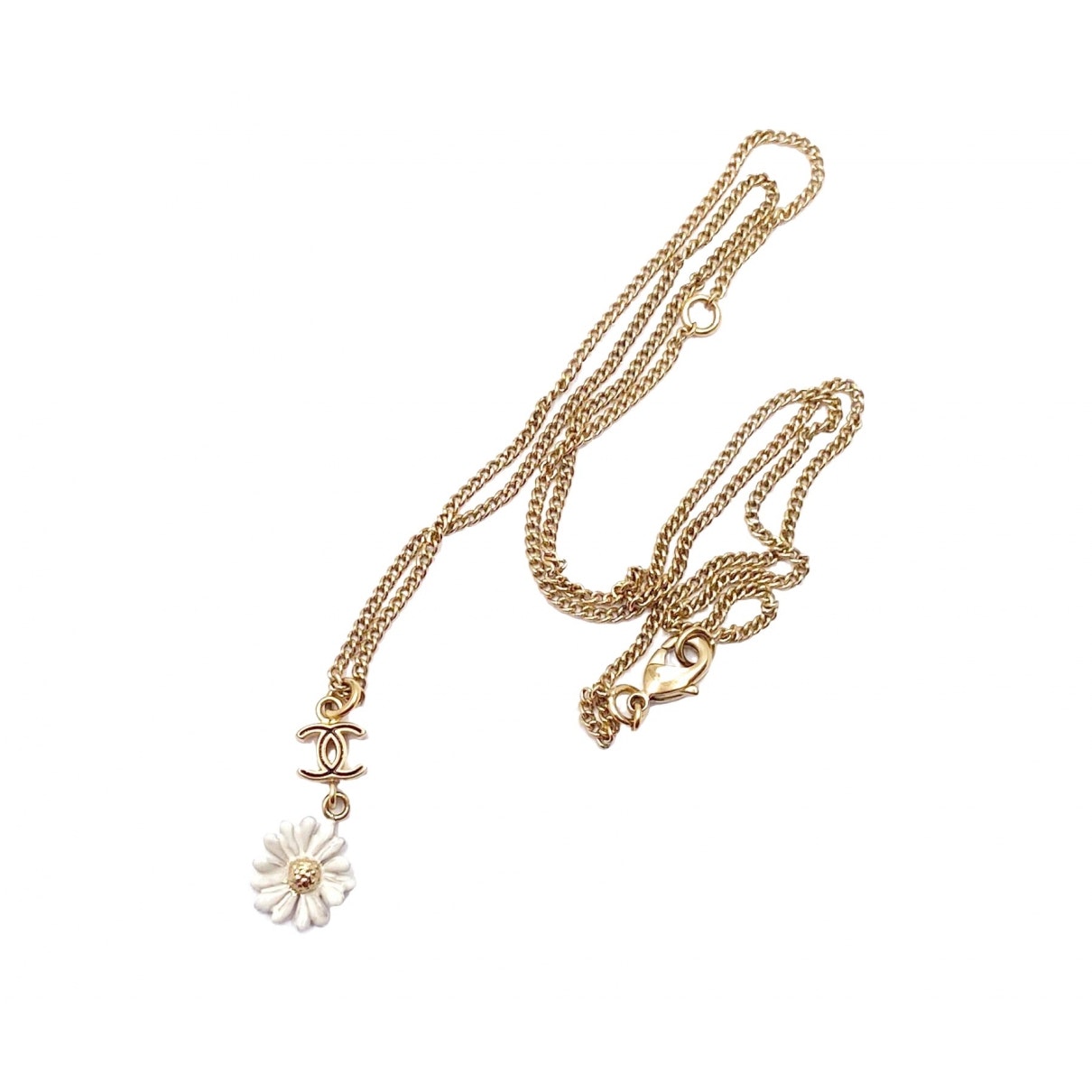Chanel CC White Metal Necklaces