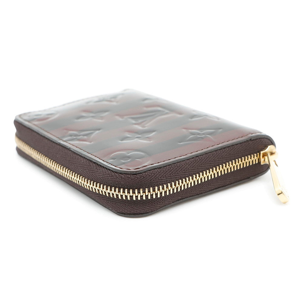 Louis Vuitton Zippy Coin Purse Amarante Rouge Monogram Vernis Leather Wallet Case