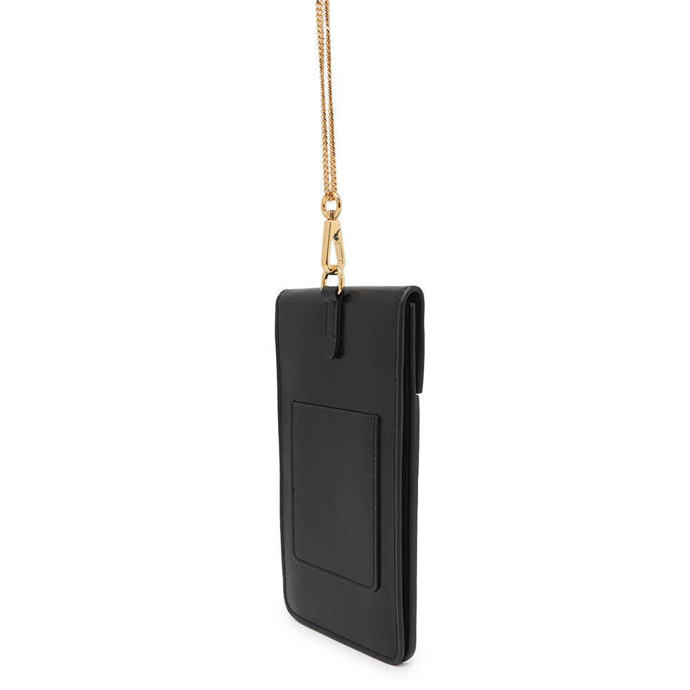 Burberry Phone Shoulderpouch Shoulder Bag Leather Black