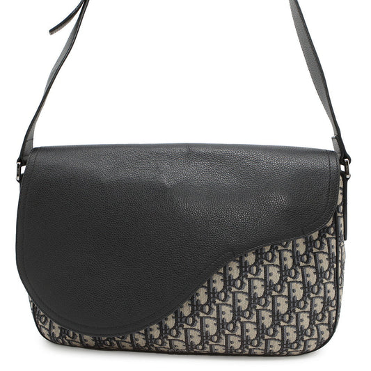 Dior Oblique Saddle Messenger Navy Adme Yks H Leather Beige Travel Bag